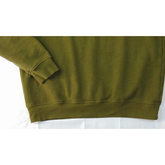 Orvis Sweater Mens Large  Green 1/4 Zip Pullover Preppy Outdoors Shooting Pads - Picture 3 of 10